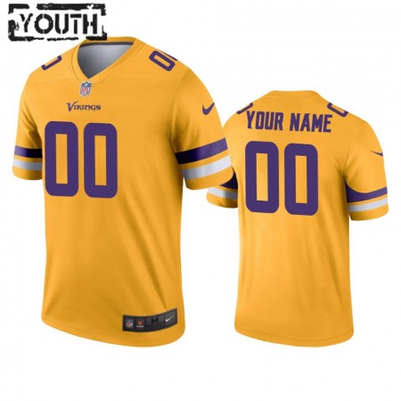 Camiseta Niño NFL Minnesota Vikings Personalizar Gold Inverted Legend